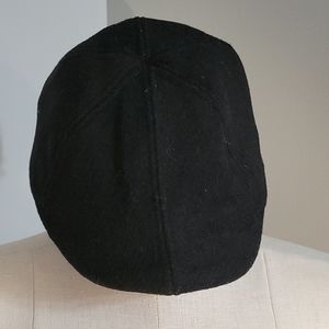 Stetson Flat Cap, Black Felt, vintage